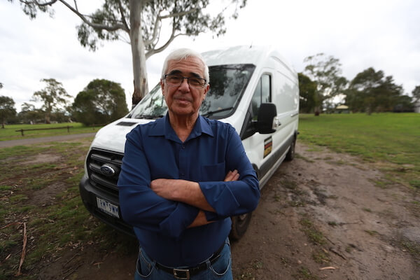 Living in and working from “Violet” the van, a 2019 Ford Transit